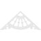 Ekena Millwork Pitch Wagon Wheel Architectural Grade PVC Gable Pediment, 72"W x 33"H x 1"P (11/12) GPP072X033X100WAG - alternate 3